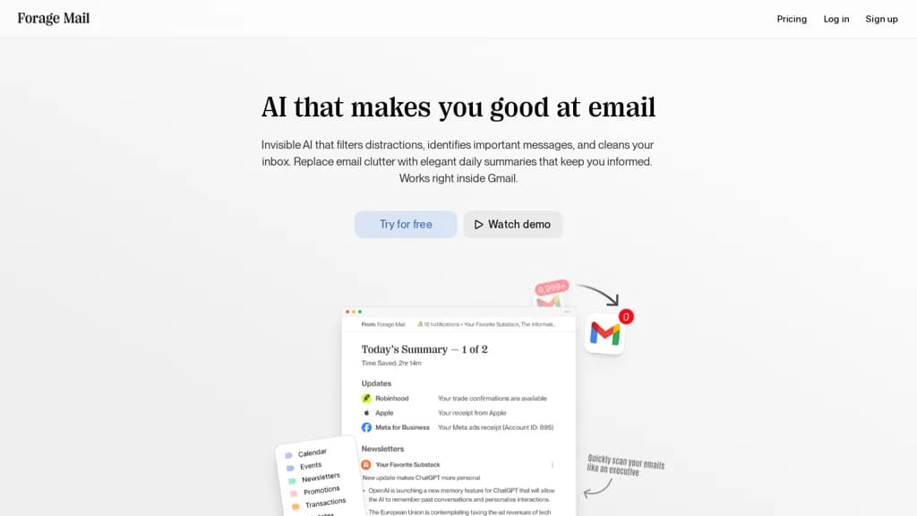 Forage Mail screenshot 1
