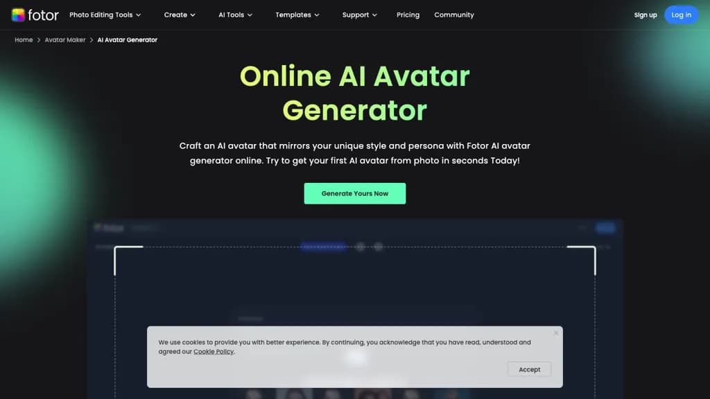 Fotor AI Avatar Generator screenshot 1