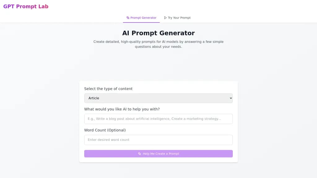 AI Prompt Generator screenshot 1