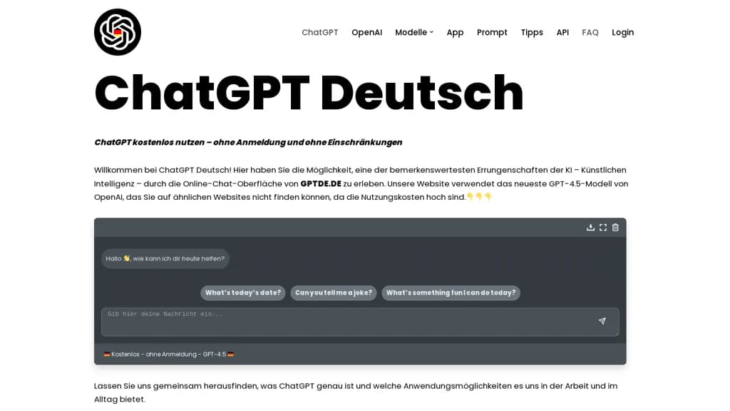 ChatGPT Deutsch Kostenlos screenshot 1