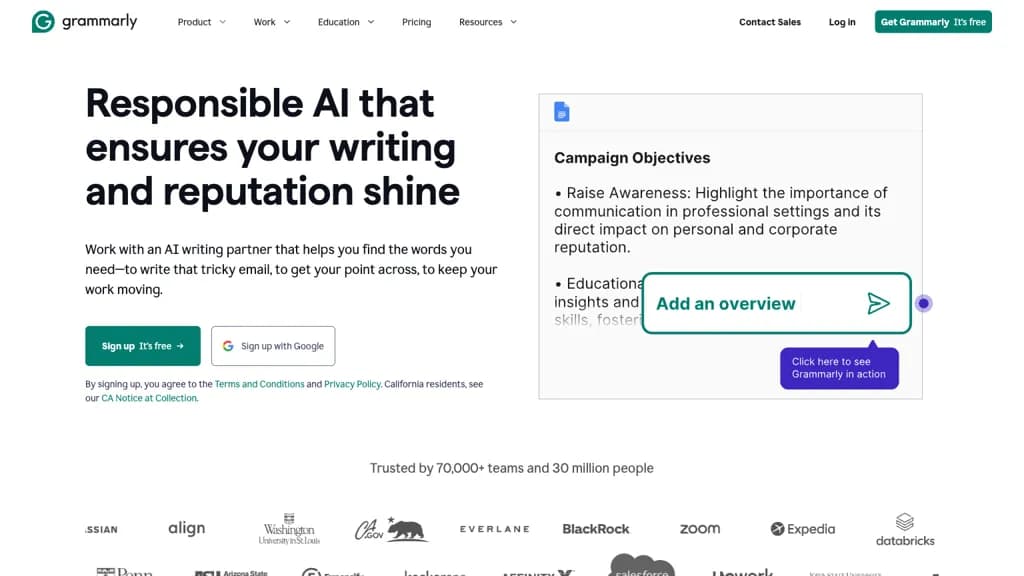 Grammarly screenshot 1