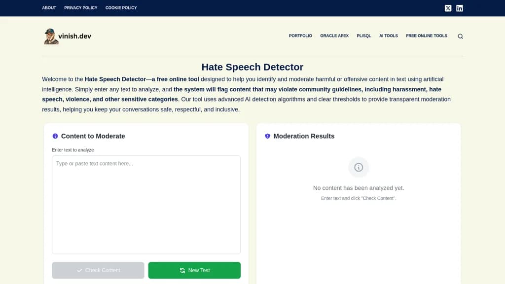Hate Speech Detector AI screenshot 1