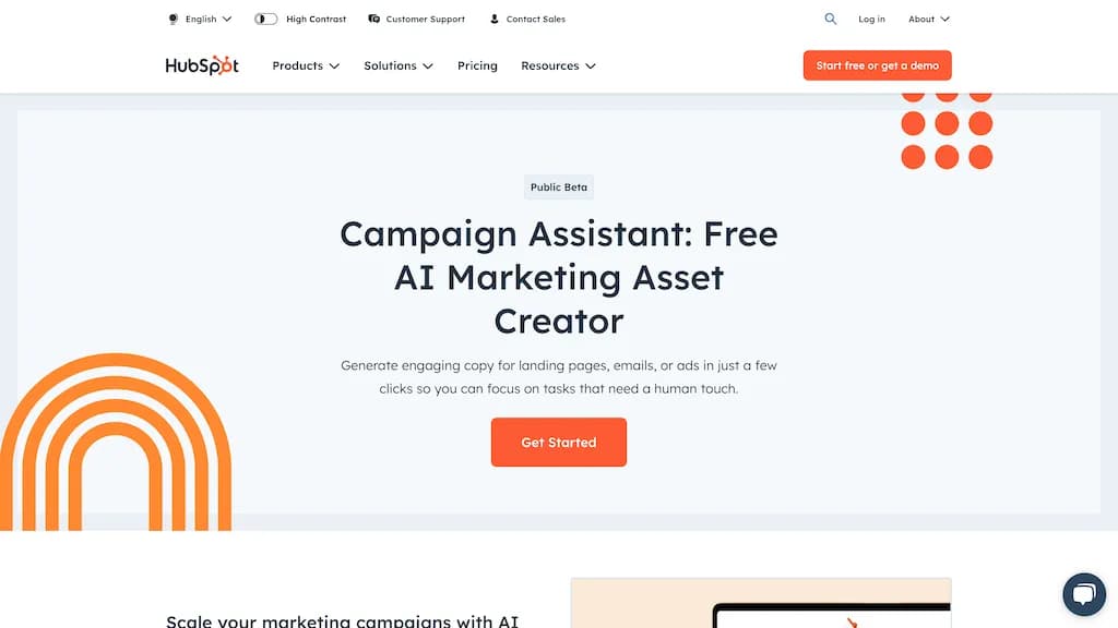 HubSpot Campaign Assistant screenshot 1