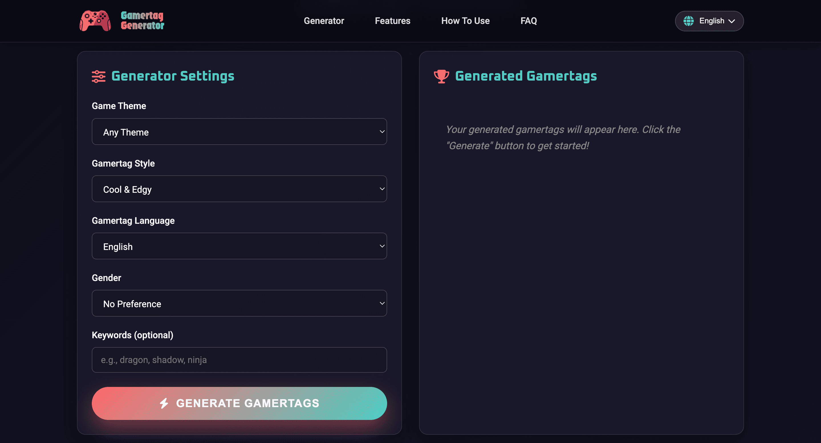 Gamertag Generator screenshot 1