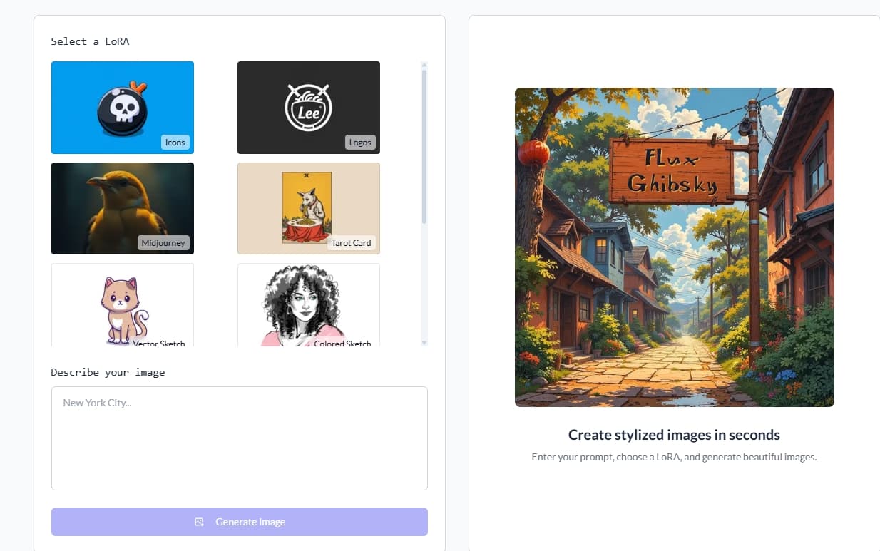Flux LoRA Image Generator screenshot 1