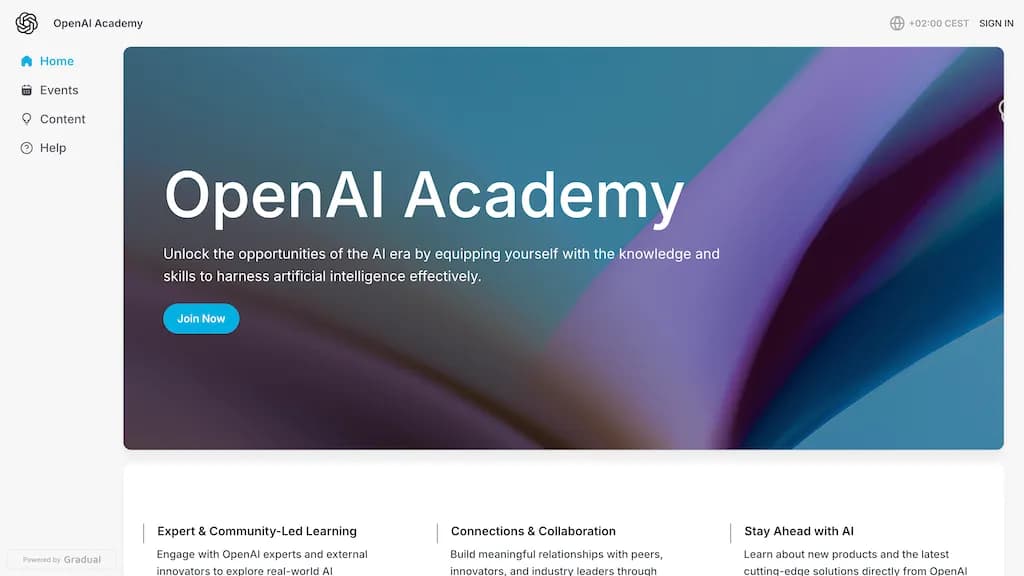 OpenAI academy screenshot 1