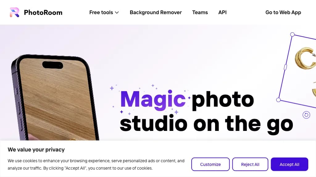 Photoroom screenshot 1
