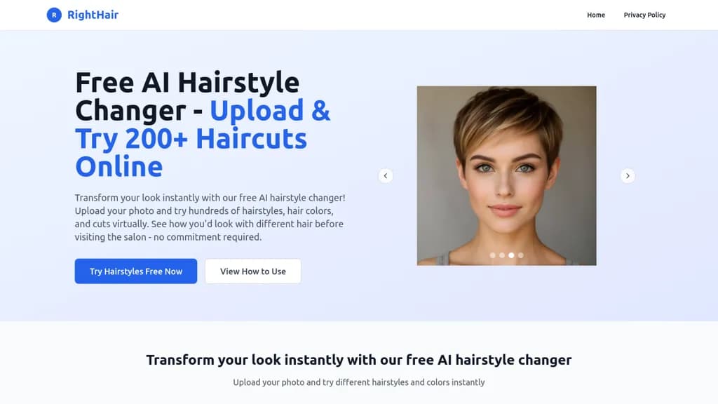 RightHair screenshot 1