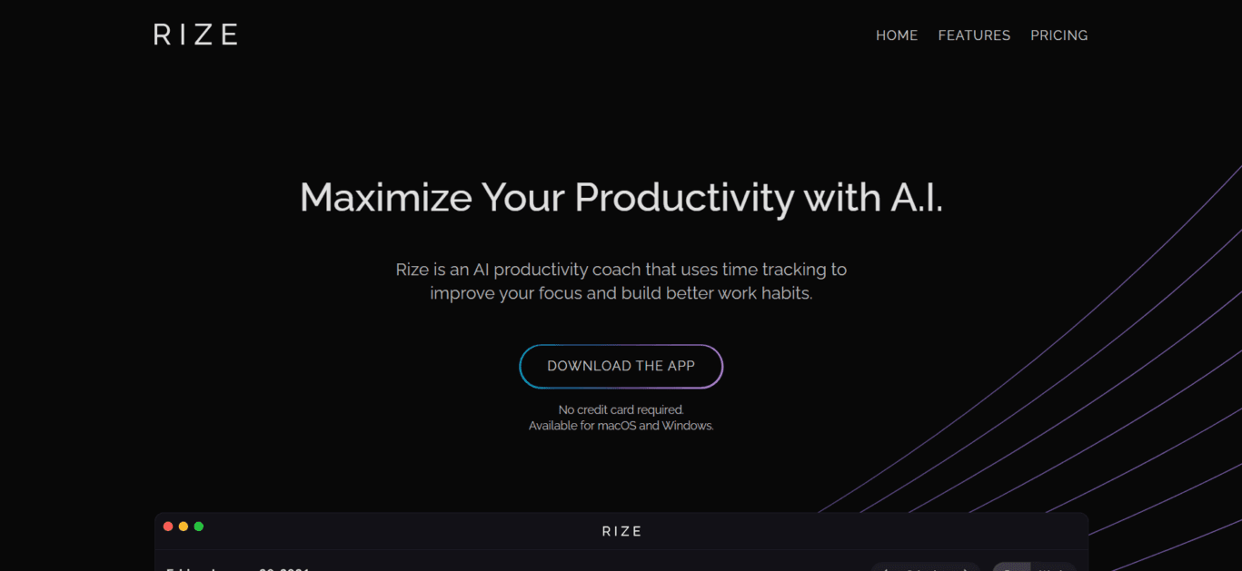 Rize Time Tracker screenshot 1
