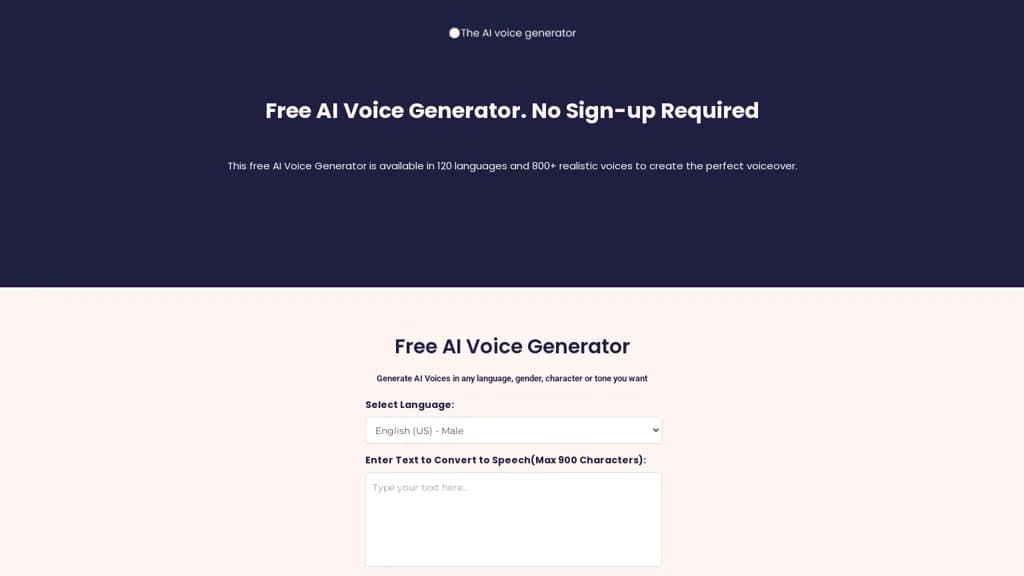 The AI Voice Generator screenshot 1