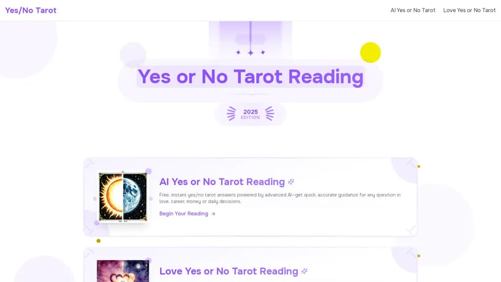 Yes/No Tarot screenshot 1