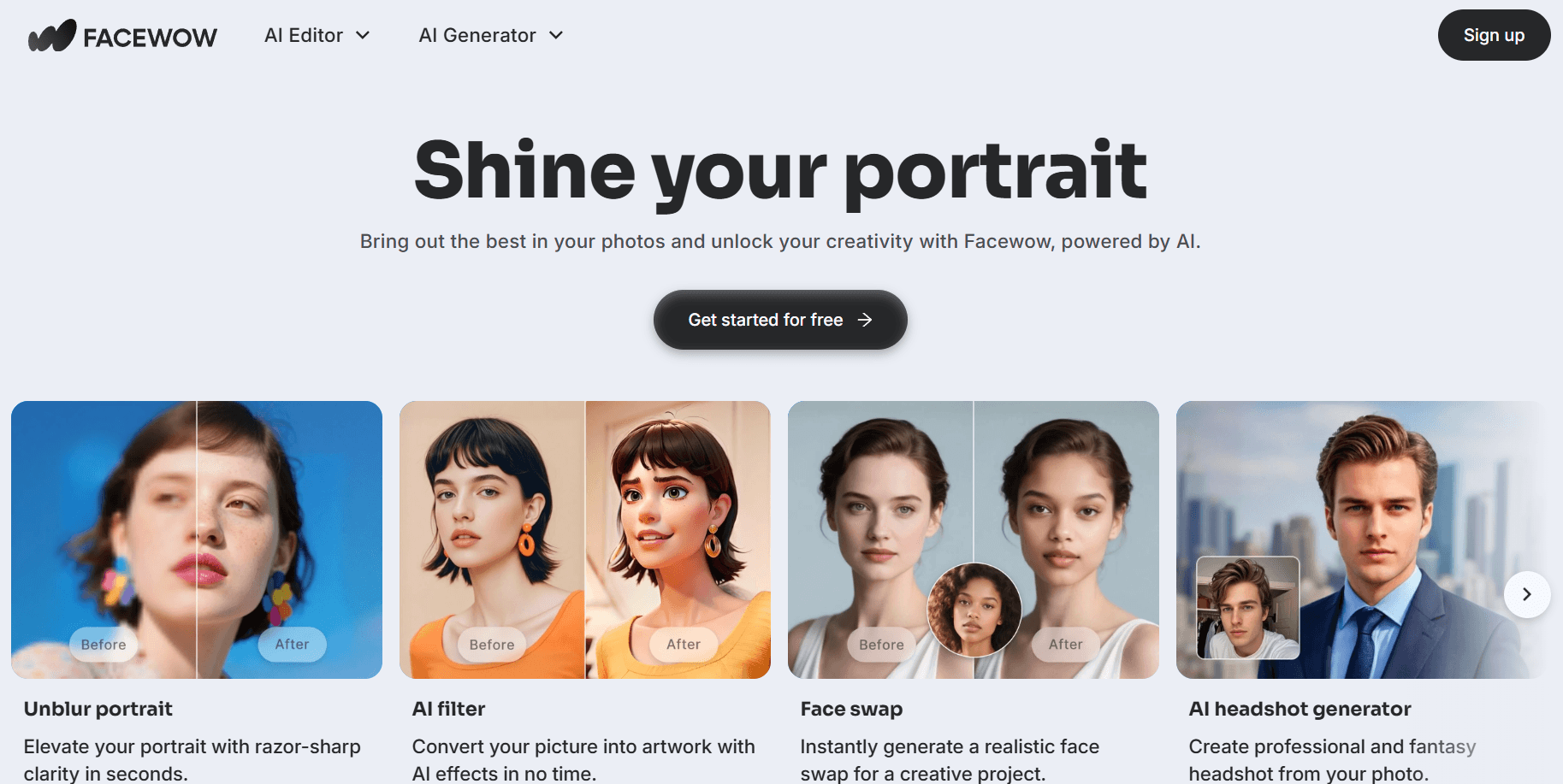 Facewow Portrait Creator screenshot 1