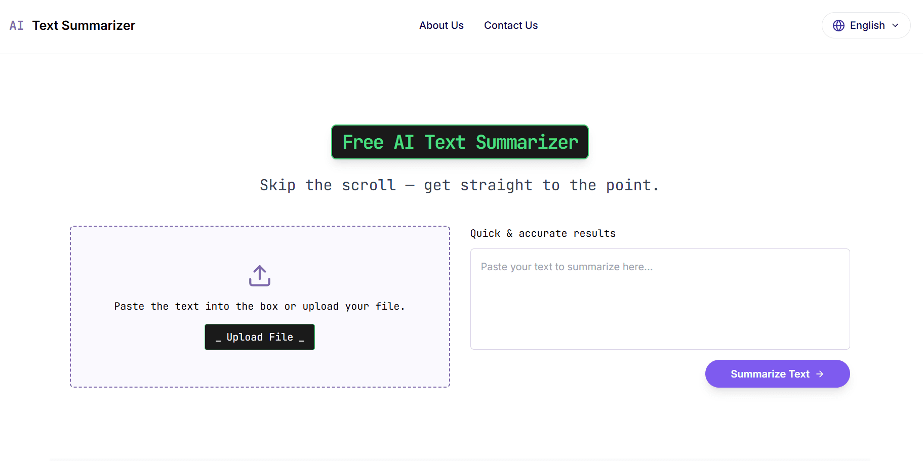 Text Summarizer screenshot 1